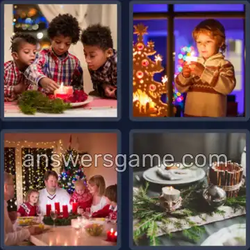 4 Plaatjes 1 Woord 7 letters KAARSEN