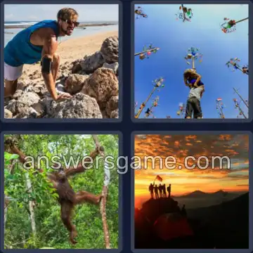 4 Plaatjes 1 Woord 7 letters KLIMMEN