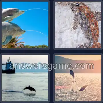 4 Plaatjes 1 Woord 7 letters DOLFIJN