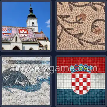 4 Plaatjes 1 Woord 7 letters MOZAÏEK