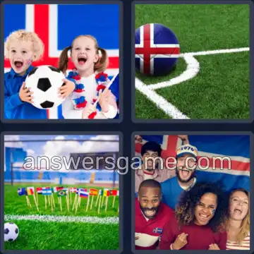 4 Plaatjes 1 Woord 7 letters VOETBAL