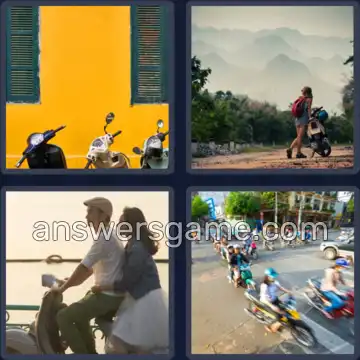 4 Plaatjes 1 Woord 7 letters SCOOTER