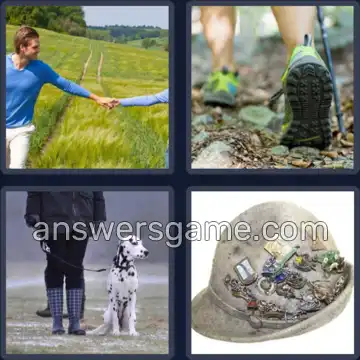 4 Plaatjes 1 Woord 8 letters WANDELEN