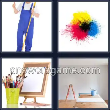 4 Plaatjes 1 Woord 8 letters SCHILDER