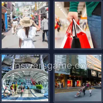 4 Plaatjes 1 Woord 8 letters WINKELEN