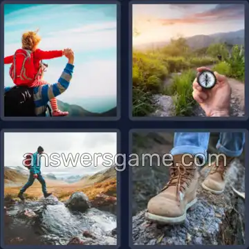 4 Plaatjes 1 Woord 8 letters WANDELEN