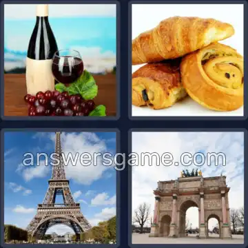 4 Plaatjes 1 Woord 9 letters FRANKRIJK