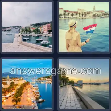 4 Plaatjes 1 Woord 9 letters PROMENADE