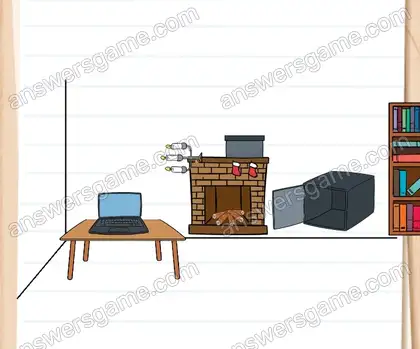 Meier muss irgendwie diesen Laptop einschalten. Brain Test 2 Level 13 Lösungen