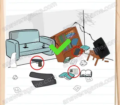 Das Haus ist verlassen! Lass uns ein paar Hinweise sammeln. Brain Test 2 Level 5 Lösungen