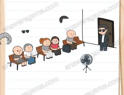 Alle Hinweise deuten auf einen Mann mit Glatze und einer Narbe am Auge hin. Brain Test 2 Level 8 Lösungen