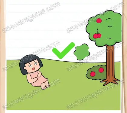 Elle est perdue et affamée. Donnez-lui son fruit préféré. Brain Test 2 Niveau 10 solution