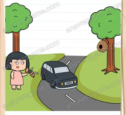 Elle a trouvé une route. Il est temps de faire du stop. Brain Test 2 Niveau 11 solution