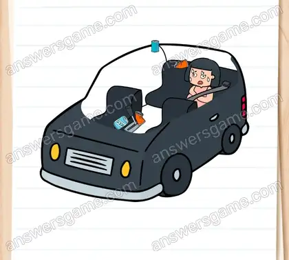 Ces types ne sont pas fréquentables ! Elle veut sortir de la voiture. Brain Test 2 Niveau 12 solution