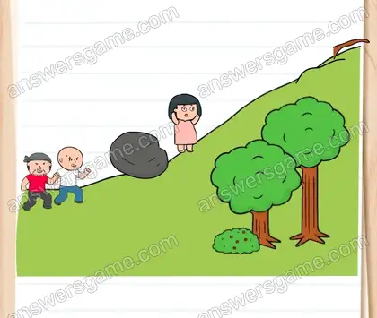 Elle doit leur échapper. Brain Test 2 Niveau 13 solution