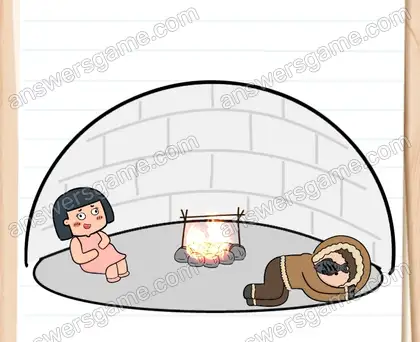 Cet esquimau pourra peut-être l’aider. Brain Test 2 Niveau 16 solution