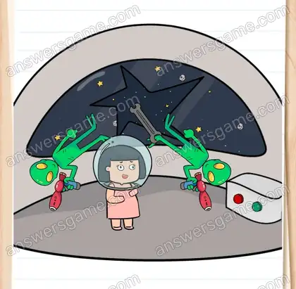 Débarrassez-vous des extraterrestres. Brain Test 2 Niveau 19 solution