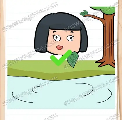 Quel horrible réveil ! Il faut qu’elle se lave le visage. Brain Test 2 Niveau 9 solution