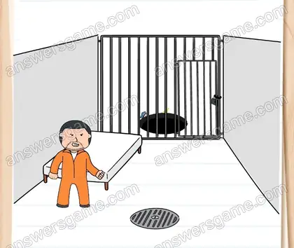 Victor Vilain doit se débarrasser de ce gardien. Brain Test 2 Niveau 1 solution