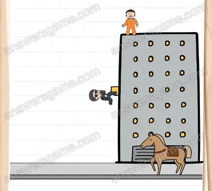 Victor doit faire tomber Dupont. Brain Test 2 Niveau 18 solution