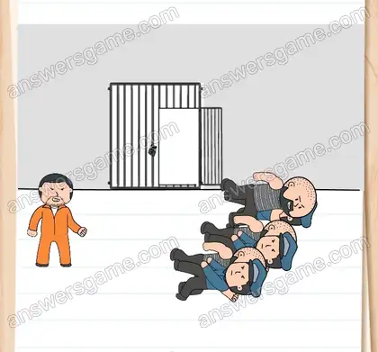 Arrêtez les gardiens. Brain Test 2 Niveau 2 solution