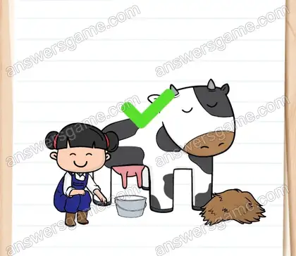 Emma braucht etwas frische Milch. Brain Test 2 Level 12 Lösungen