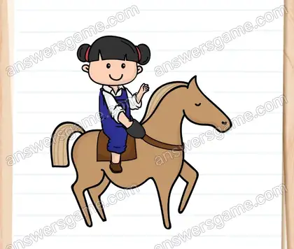 Zeit für ein Rodeo. Brain Test 2 Level 16 Lösungen