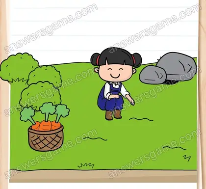 Es ist Zeit für die Karottenernte. Brain Test 2 Level 17 Lösungen