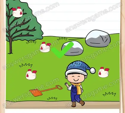 Sie freut sich sehr über den Schnee, aber wo sind die Hühner. Brain Test 2 Level 19 Lösungen