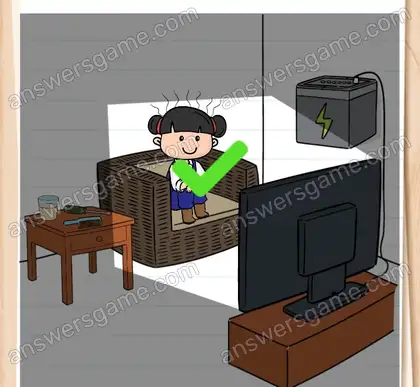 Nach einem langen Arbeitstag auf dem Bauernhof will sie nur noch fernsehen. Brain Test 2 Level 20 Lösungen