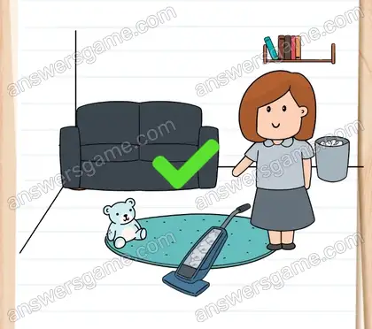 Was für ein Dreck! Lass uns hier aufräumen. Brain Test 2 Level 13 Lösungen