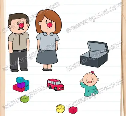 Wie kann man sie dazu bringen, nicht mehr zu weinen. Brain Test 2 Level 18 Lösungen