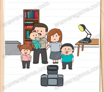 Zeit für ein Familienfoto. Brain Test 2 Level 19 Lösungen