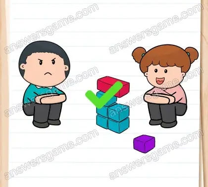 Hilf Mia, gegen Leon zu gewinnen. Brain Test 2 Level 7 Lösungen