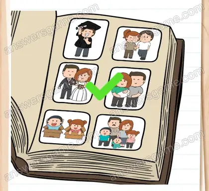 Irgendjemand hat die Reihenfolge der Fotos im Familienalbum durcheinandergebracht. Brain Test 2 Level 9 Lösungen