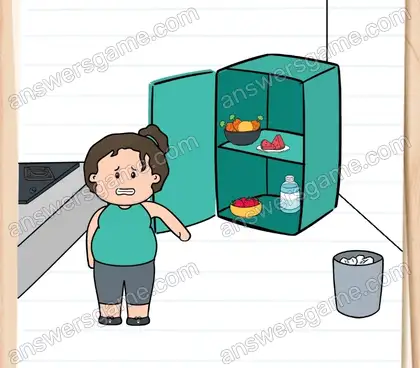 Elle doit se débarrasser de tout ce qui n’est pas sain. Brain Test 2 Niveau 10 solution