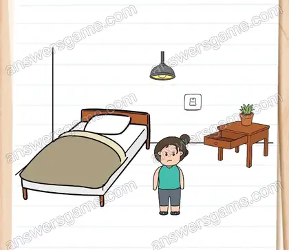 Elle doit faire ses exercices avant de dormir. Brain Test 2 Niveau 18 solution