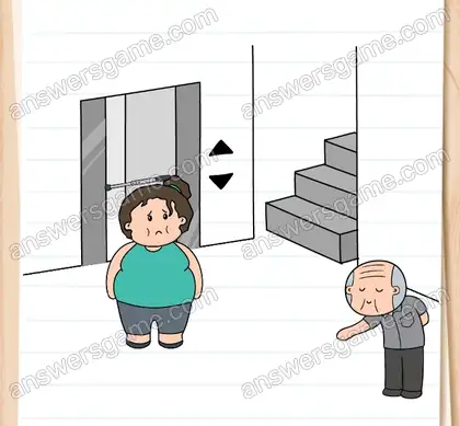 Ne la laissez pas prendre l’ascenseur. Brain Test 2 Niveau 3 solution