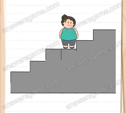 Aidez-la à monter les escaliers. Brain Test 2 Niveau 4 solution