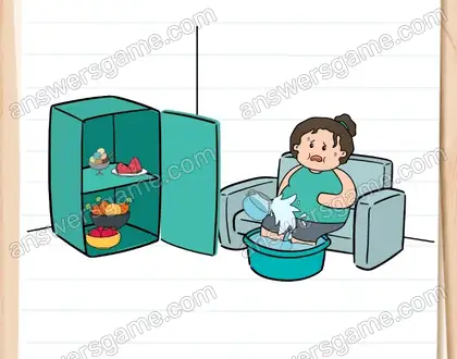 Elle a les pieds dans un sale état après cette ascension. Brain Test 2 Niveau 5 solution