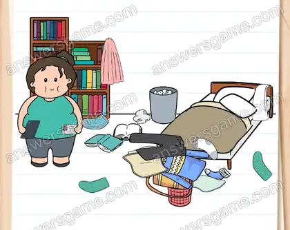 Elle aimerait faire de l’exercice, mais ne sait pas comment s'y prendre. Brain Test 2 Niveau 7 solution