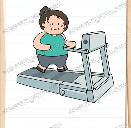 Elle commence par le tapis de course. Brain Test 2 Niveau 8 solution