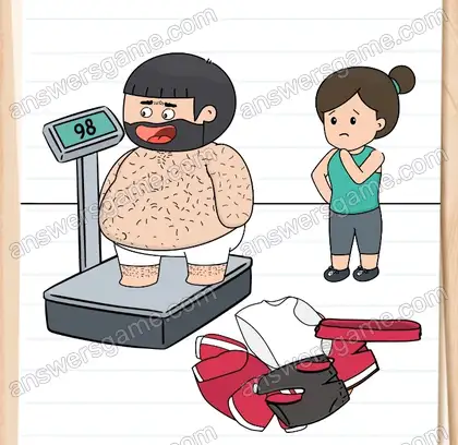 Encouragez Tanguy à perdre du poids. Brain Test 2 Niveau 12 solution