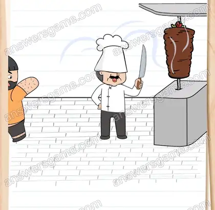 Éloignez-le du kebab. Brain Test 2 Niveau 18 solution