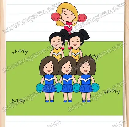 Aidez-les à former une pyramide. Brain Test 2 Niveau 12 solution