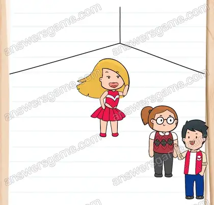 Quentin veut que Camille et Océane fassent la paix. Brain Test 2 Niveau 17 solution