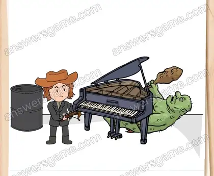 Was für ein Tag! Jetzt muss Joe sich einem Troll stellen. Brain Test 2 Level 17 Lösungen