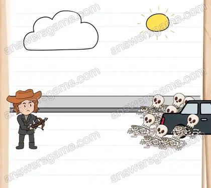 So viele Skelette! Joe steckt in Schwierigkeiten. Brain Test 2 Level 19 Lösungen