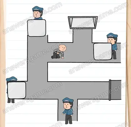 Andi muss durch die Lüftungsschächte kriechen. Brain Test 2 Level 13 Lösungen