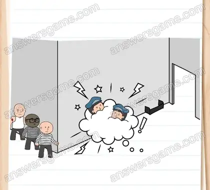 Sie müssen irgendwie die Wachen umgehen. Brain Test 2 Level 17 Lösungen